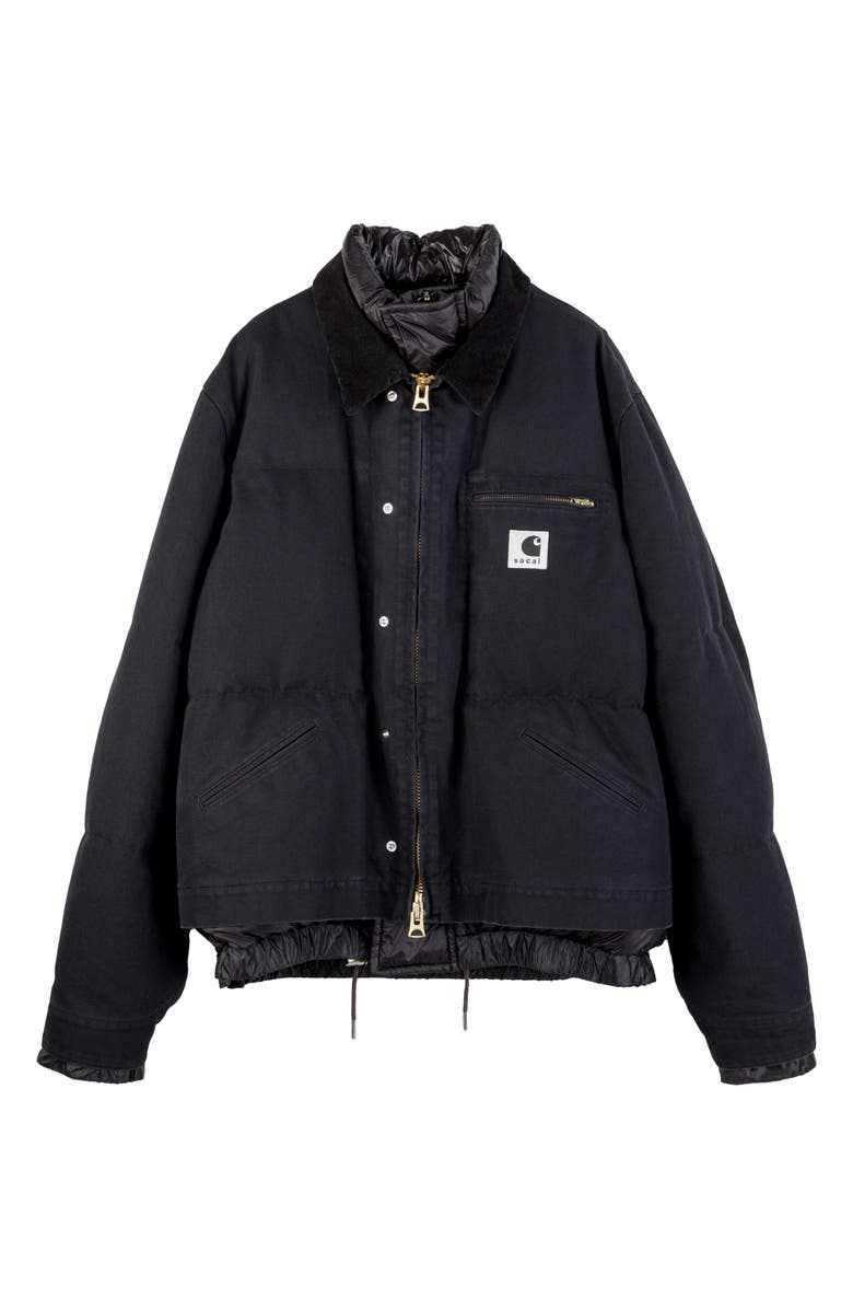 Sacai Carhartt WIP Washed Duck Canvas Down Puffer Jacket, Main, color, 