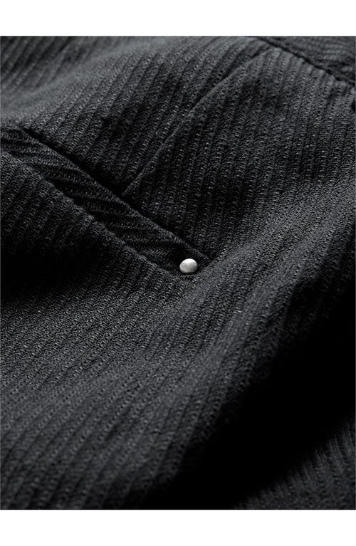 John Varvatos Duncan Regular Fit Flat Front Black Twill Pants In Black