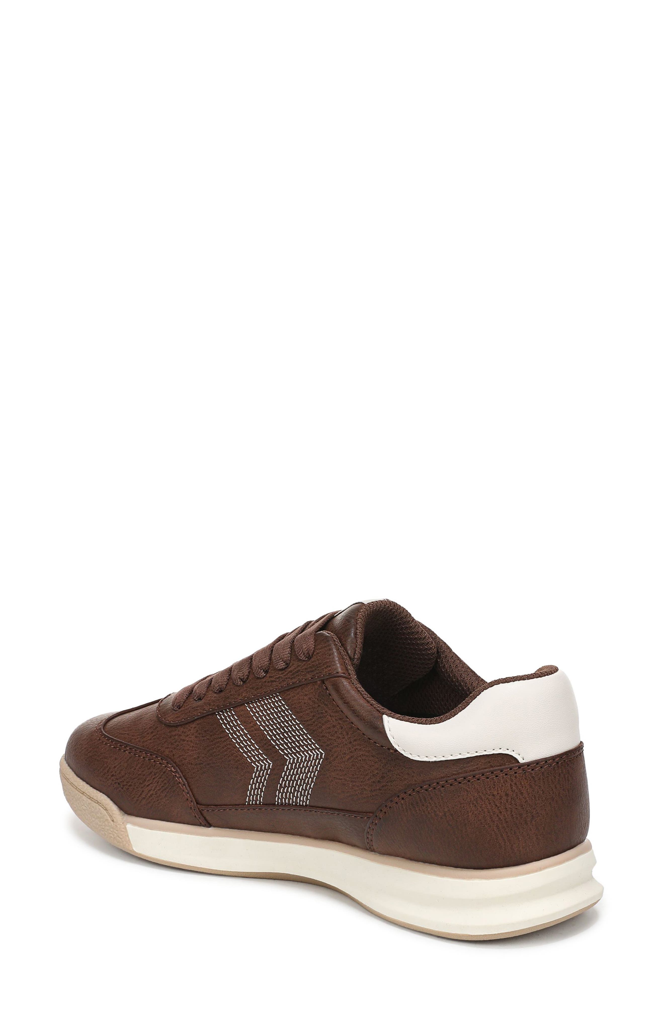 Throw Back Retro Sneaker, Alternate, color, WALNUT BROWN FAUX LEATHER