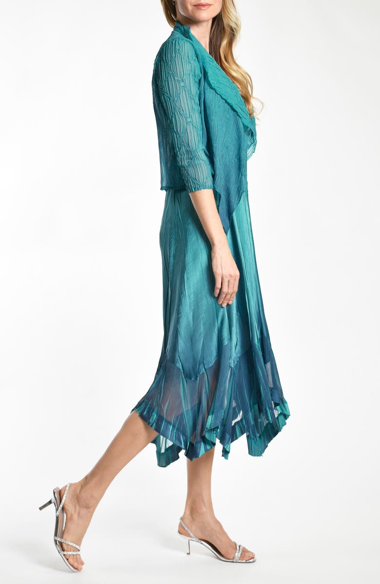 Komarov Embellished Midi Dress with Jacket, Alternate, color,