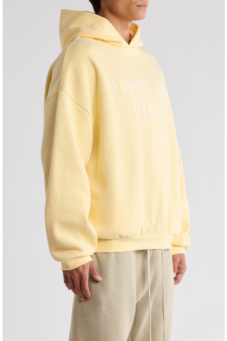 '90s Fit Fleece Logo Hoodie, Alternate, color, GARDEN YELLOW