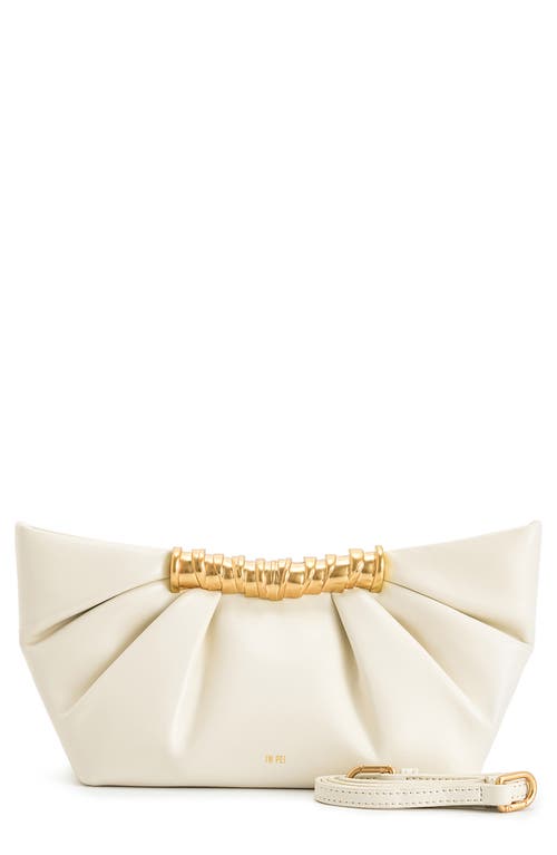 Jw Pei Leia Pleated Faux Leather Clutch In White