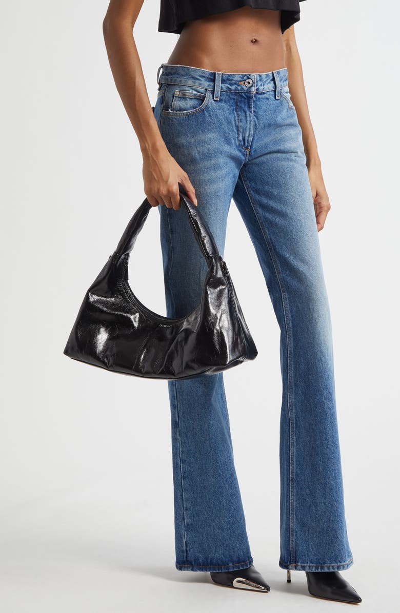 Off-White Jumbo Arcade Leather Hobo Bag, Alternate, color,