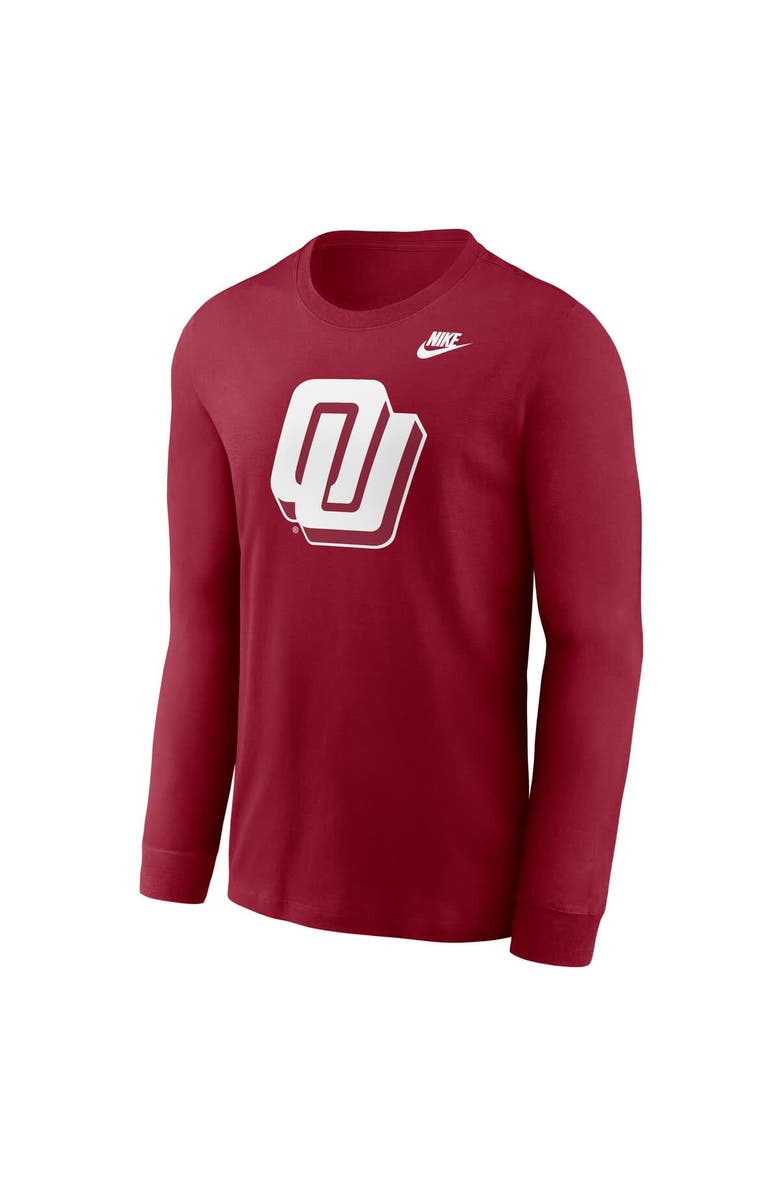 Nike Men's Nike Crimson Oklahoma Sooners Alternate Logo Long Sleeve T-Shirt, Alternate, color, Crimson