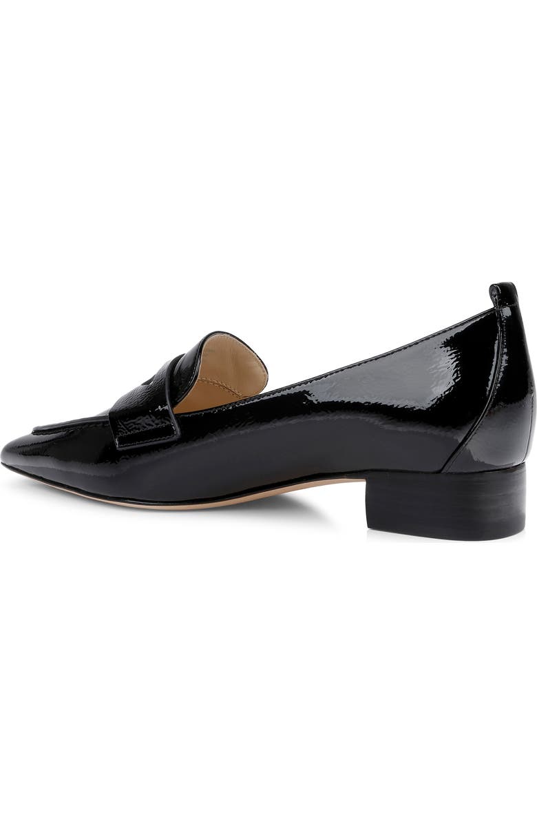 L'AGENCE Maelys Pointed Toe Penny Loafer, Alternate, color, Black Patent