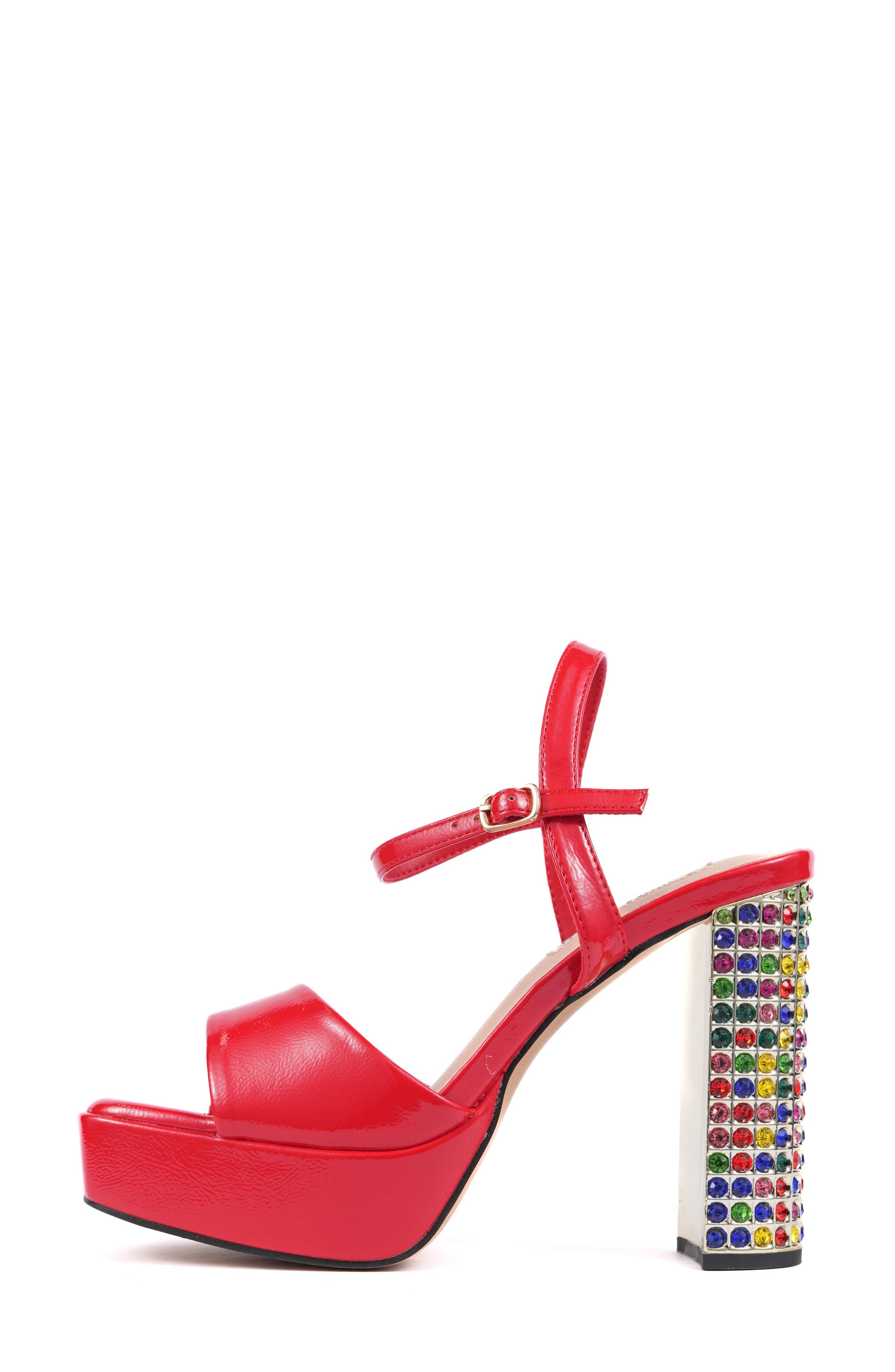 Pretty Sandal, Alternate, color, RED