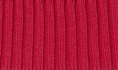 Lacoste Wool Cuff Beanie In Red