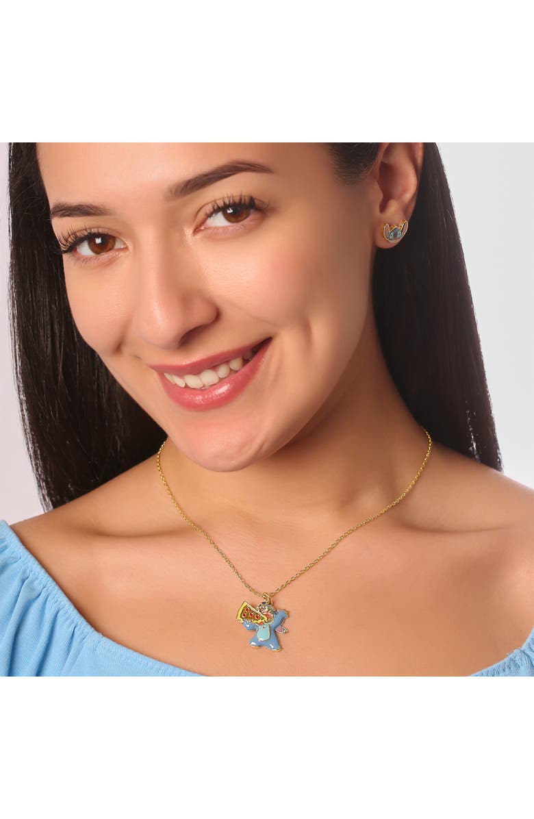 Disney Pizza Blue Enamel Character Pendant, Alternate, color, Blue