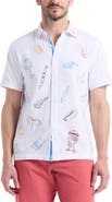 Robert Graham Out of Office Short Sleeve Knit Button-Up Shirt