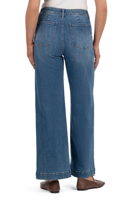 Shop Kut From The Kloth Meg Patch Pocket High Waist Wide Leg Jeans In Friendship