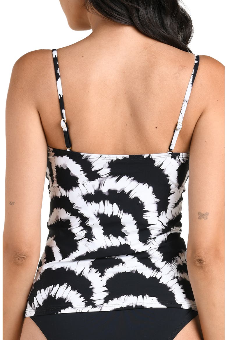 Woven Shadows Bandeau Tankini, Alternate, color, BLACK