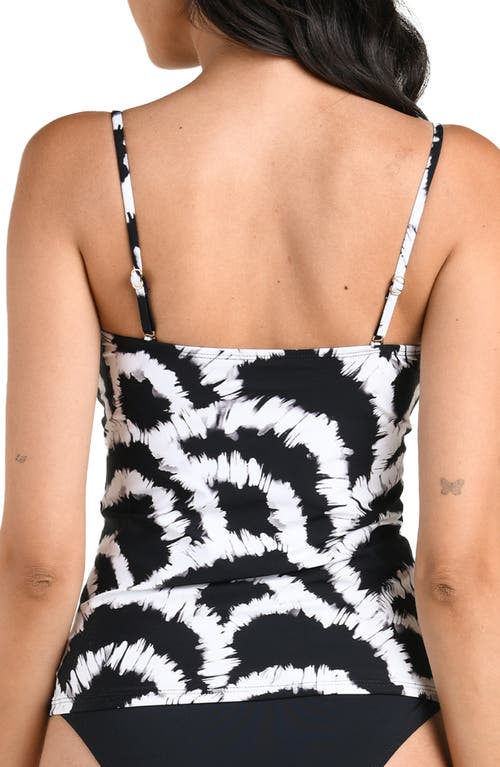 La Blanca Woven Shadows Bandeau One-piece Swimsuit In Black