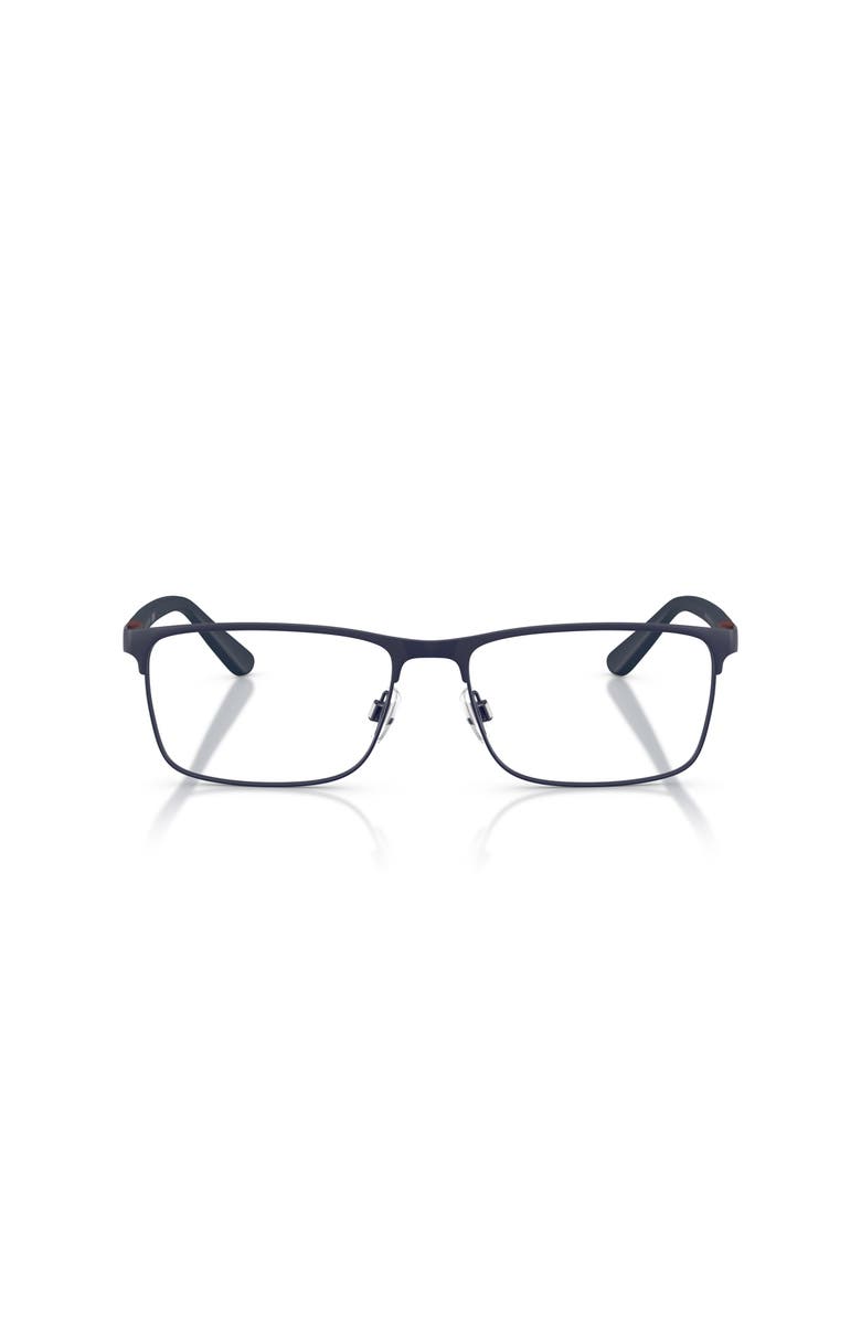 Polo Ralph Lauren 56mm Rectangle optical glasses, Alternate, color, Blue