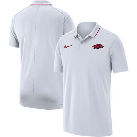 Men
s Nike White Arkansas Razorbacks 2023 Coaches Performance Polo