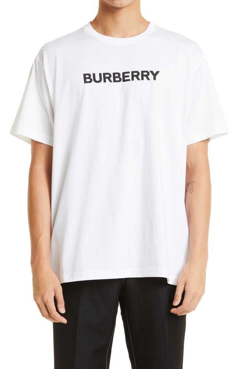 Burberry Men's Harriston Logo Graphic Tee, Main, color, White