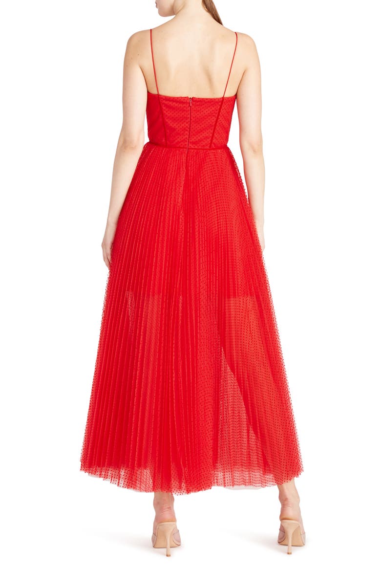Sleeveless Tulle Maxi Dress, Alternate, color, POPPY RED