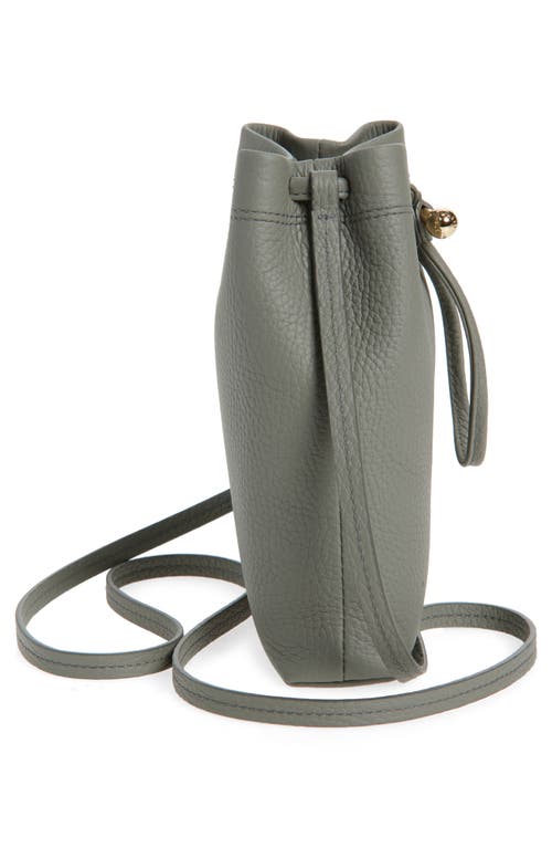 Strathberry Large Osette Leather Bucket Bag In Gray