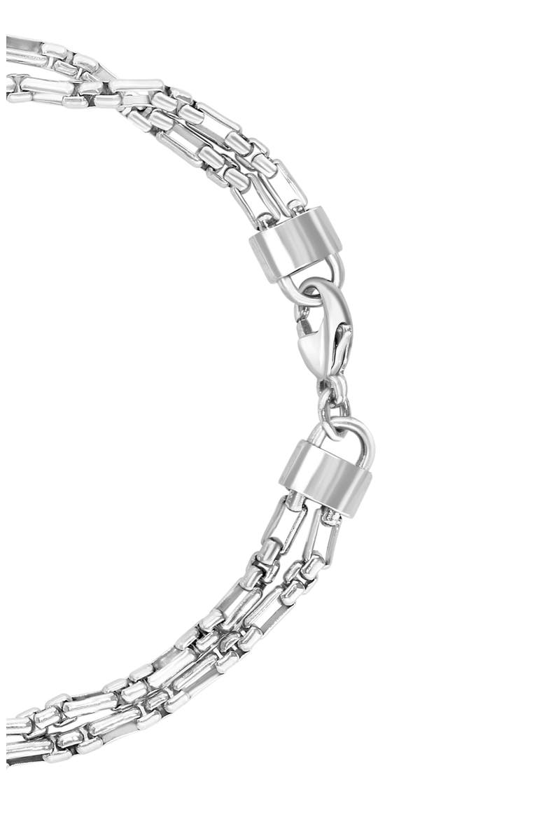 Sterling Silver Double Chain Bracelet, Alternate, color, WHITE