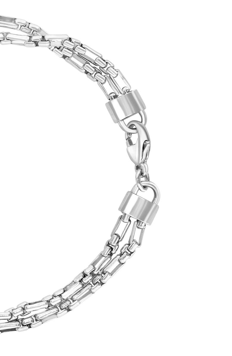 EFFY Sterling Silver Double Chain Bracelet, Alternate, color, White