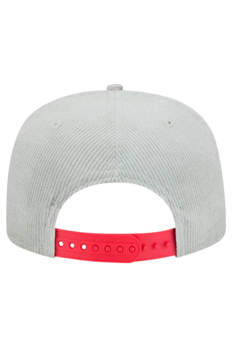 Men's New Era Gray Washington Nationals Corduroy Golfer Snapback Hat, Alternate, color, Gray