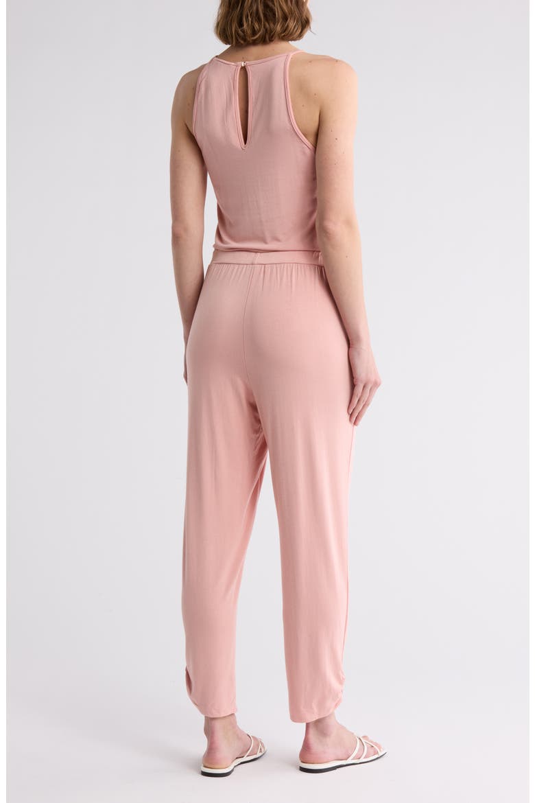 Linda Ruched Straight Leg Jumpsuit, Alternate, color, PALE CORAL