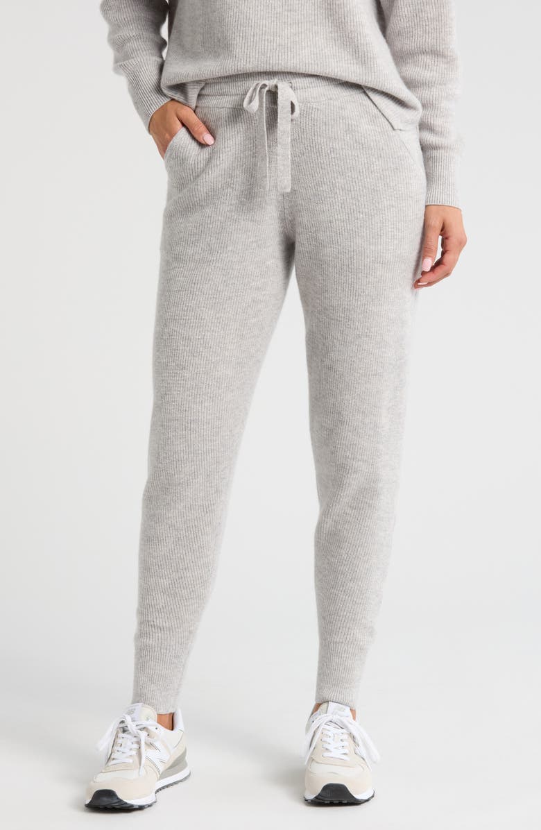 Zella Wool & Cashmere Knit Joggers, Main, color,
