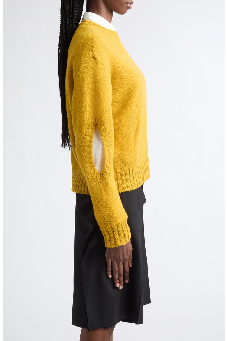 Cutout Wool Sweater, Alternate, color, YELLOW