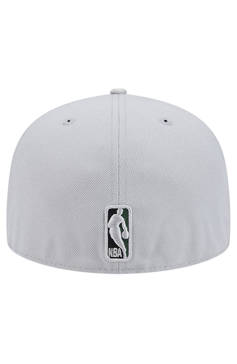 New Era Men's New Era Gray Milwaukee Bucks Active Color Camo Visor 59FIFTY Fitted Hat, Alternate, color, 