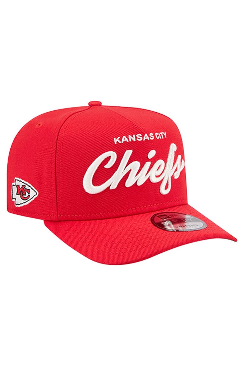 Men's New Era  Red Kansas City Chiefs Local Play A-Frame 9FIFTY Snapback Hat, Main, color, Red