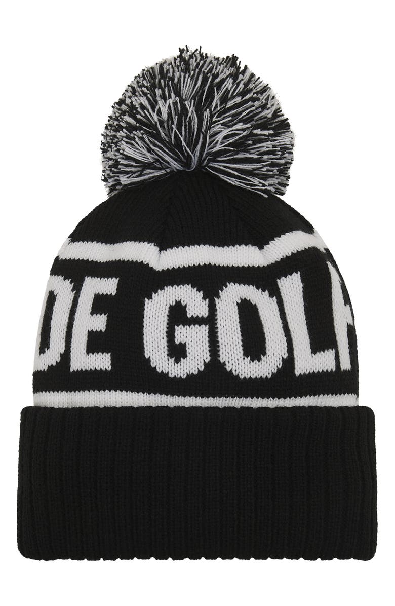 Eastside Golf Pompom Logo Beanie, Alternate, color, Black