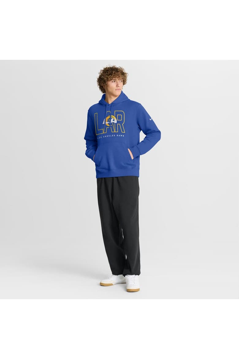 Men's Nike Royal Los Angeles Rams Busted Play Club Fleece Pullover Hoodie, Alternate, color, Royal