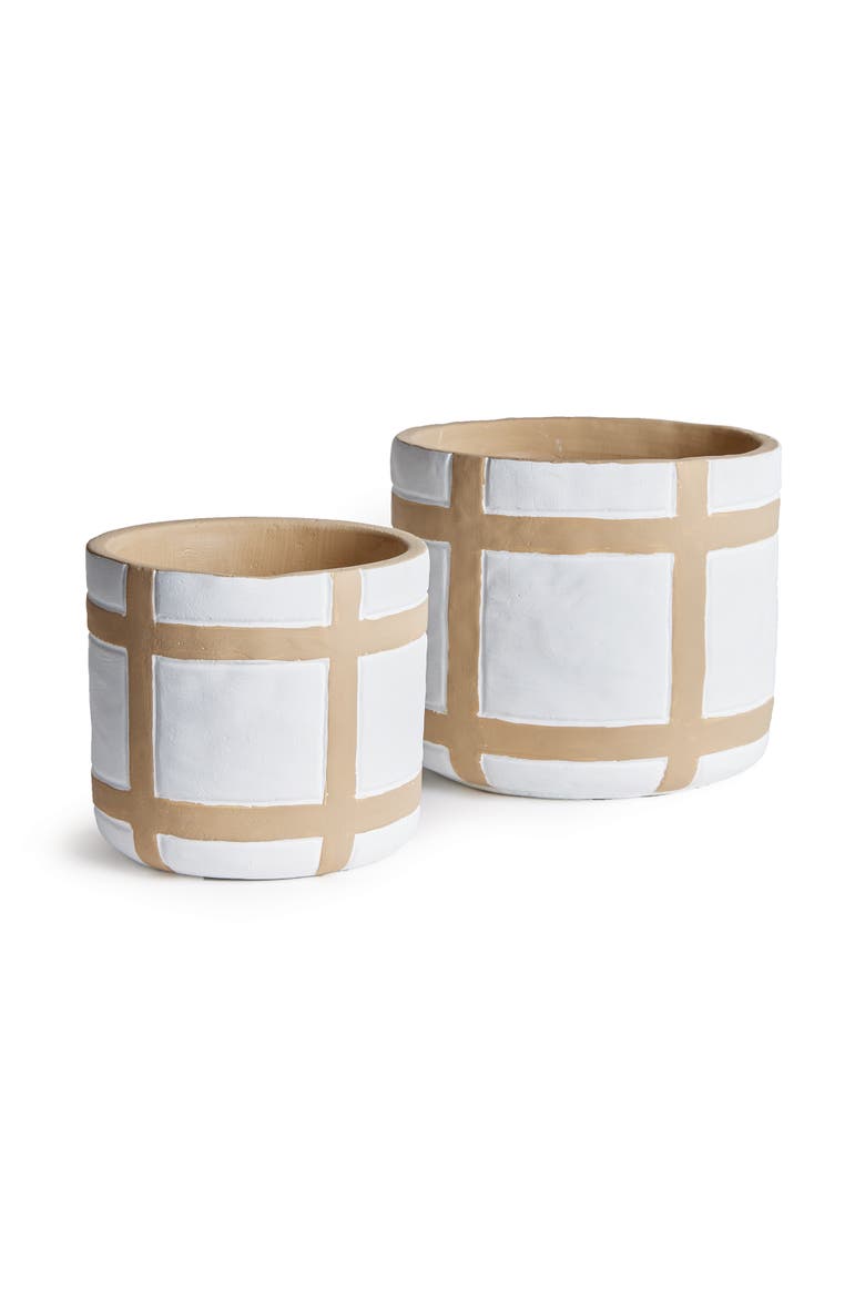 Phoenix Flowerpot Planters, Set of 2, Main, color, White