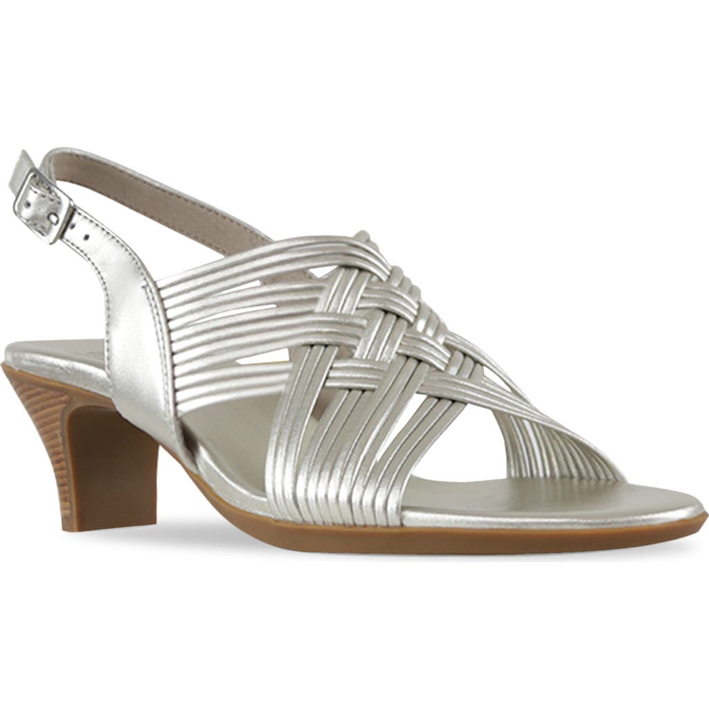 Munro Marianna Slingback Sandal In Silver