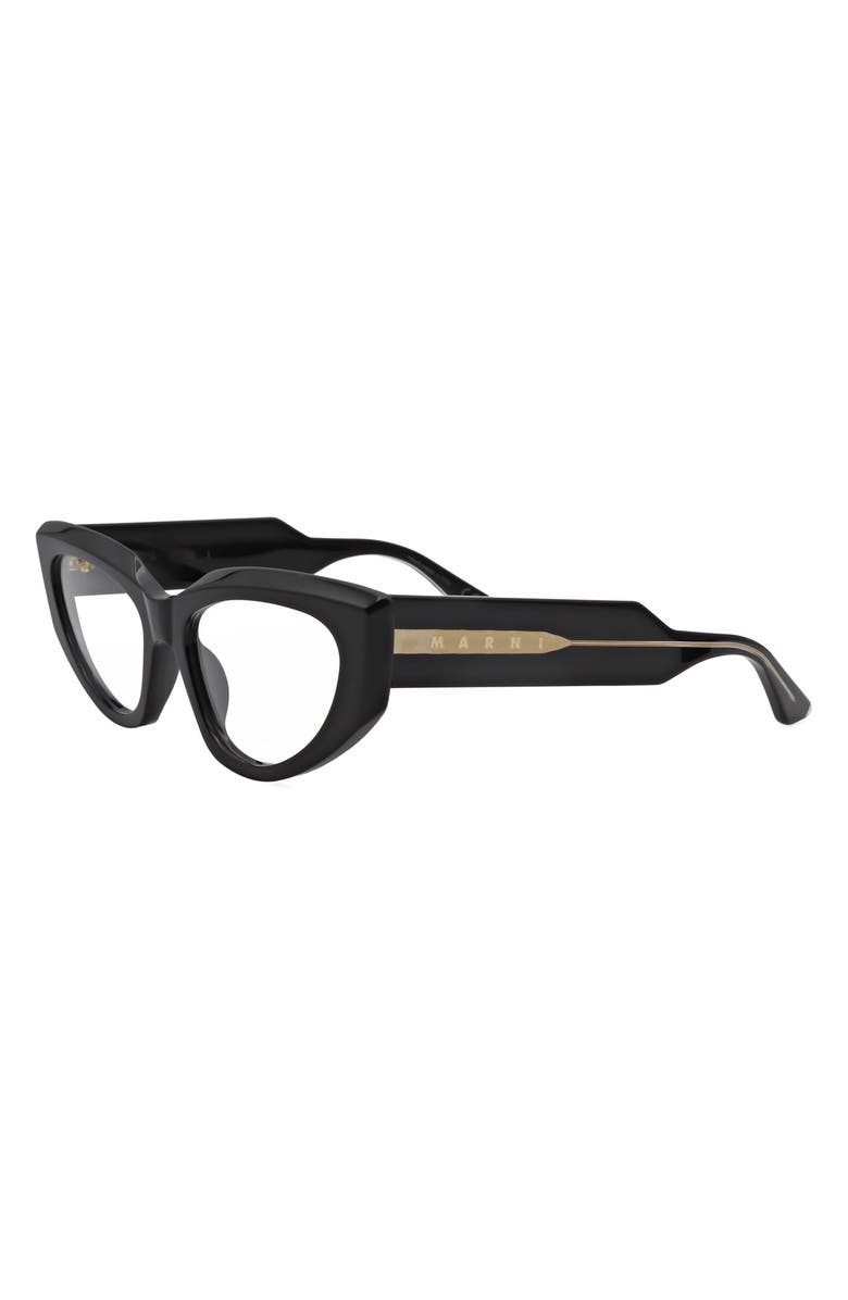 Marni 55mm Cat Eye Reading Glasses, Alternate, color, Black