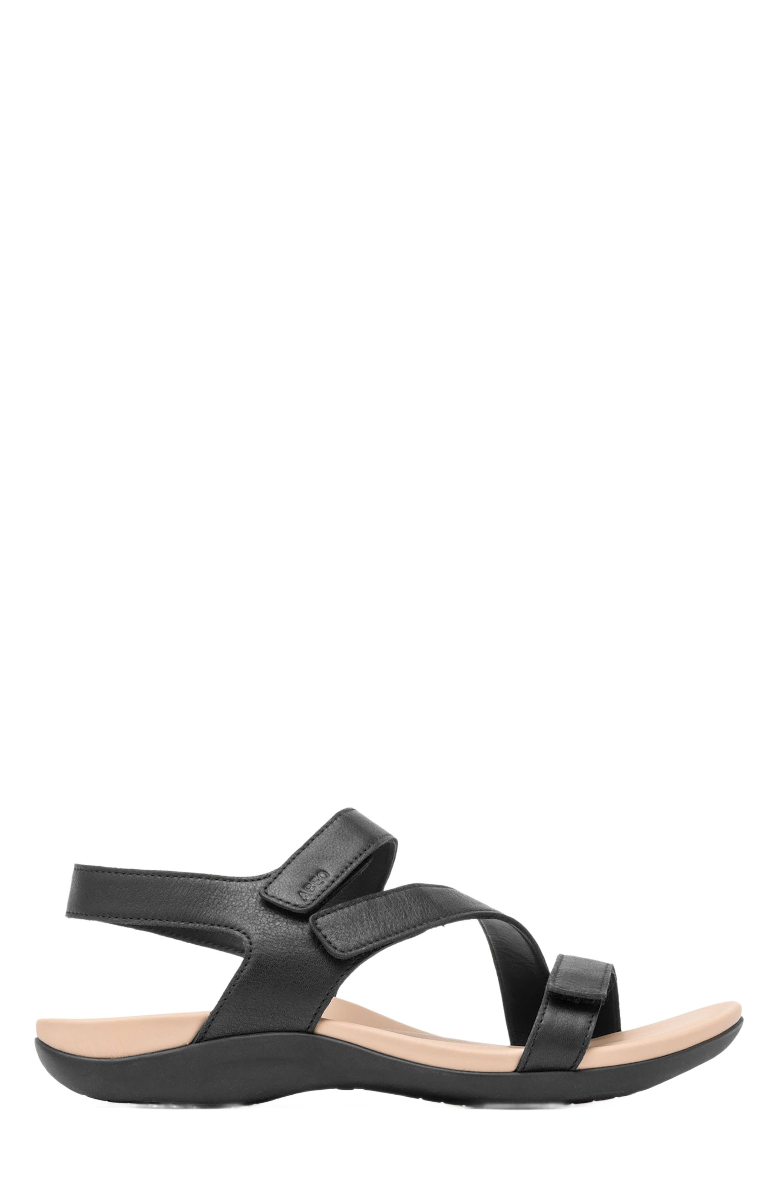 ABEO Oasis Sandal, Main, color, Black - Metatarsal