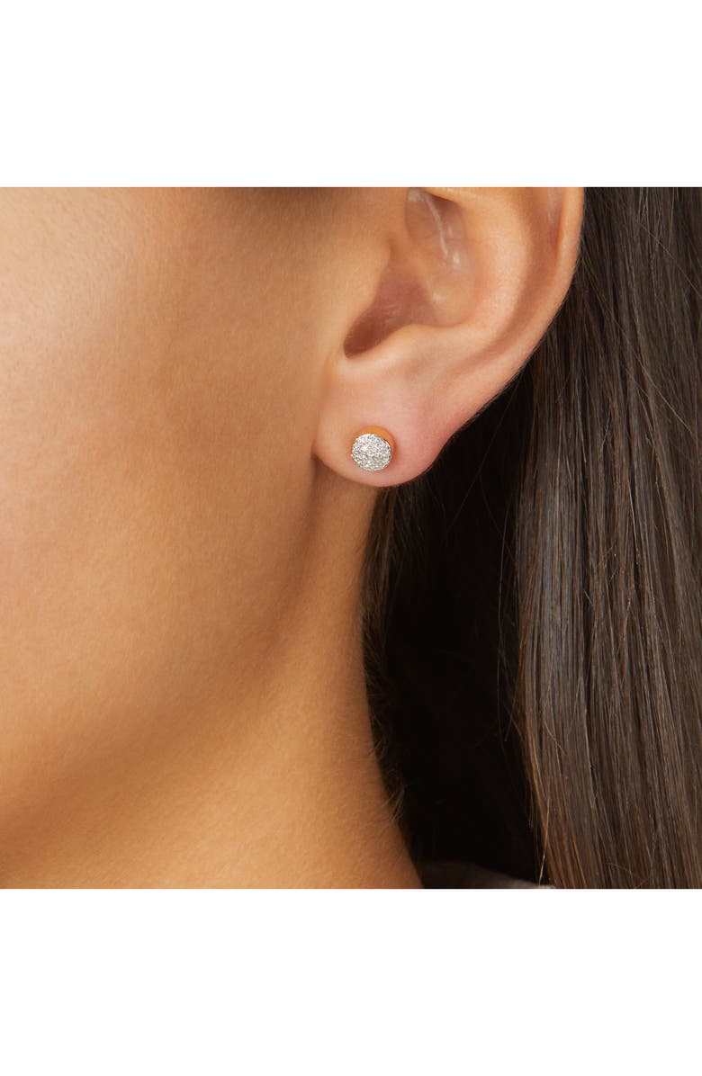 Monica Vinader Fiji Mini Diamond Button Stud Earrings, Alternate, color, Gold