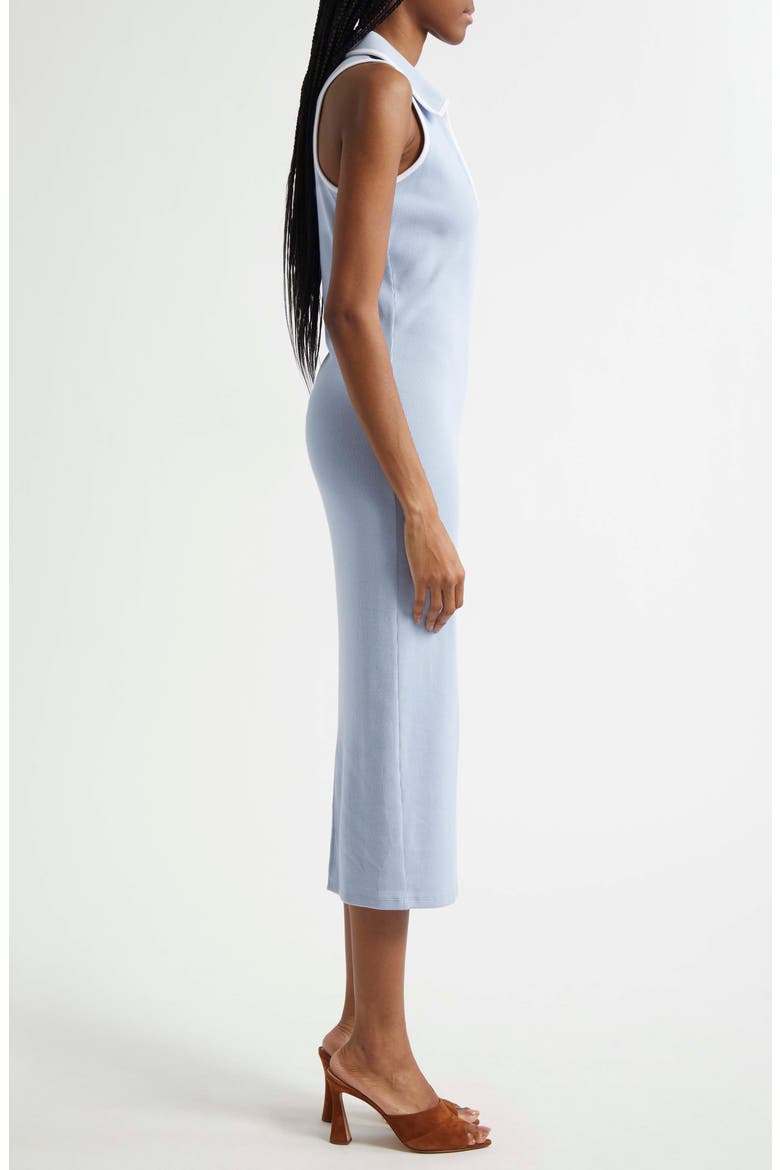 Darien Stretch Cotton Polo Dress, Alternate, color, BLUEBELL