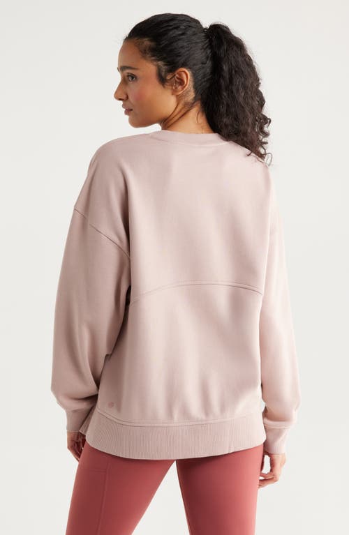 Zella Ultracozy Fleece Relaxed Sweatshirt In Neutral