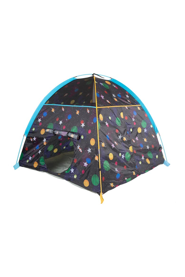 Glow in the Dark Galaxy Dome Tent, Alternate, color, BLACK