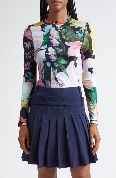 Floral Print Jersey Top