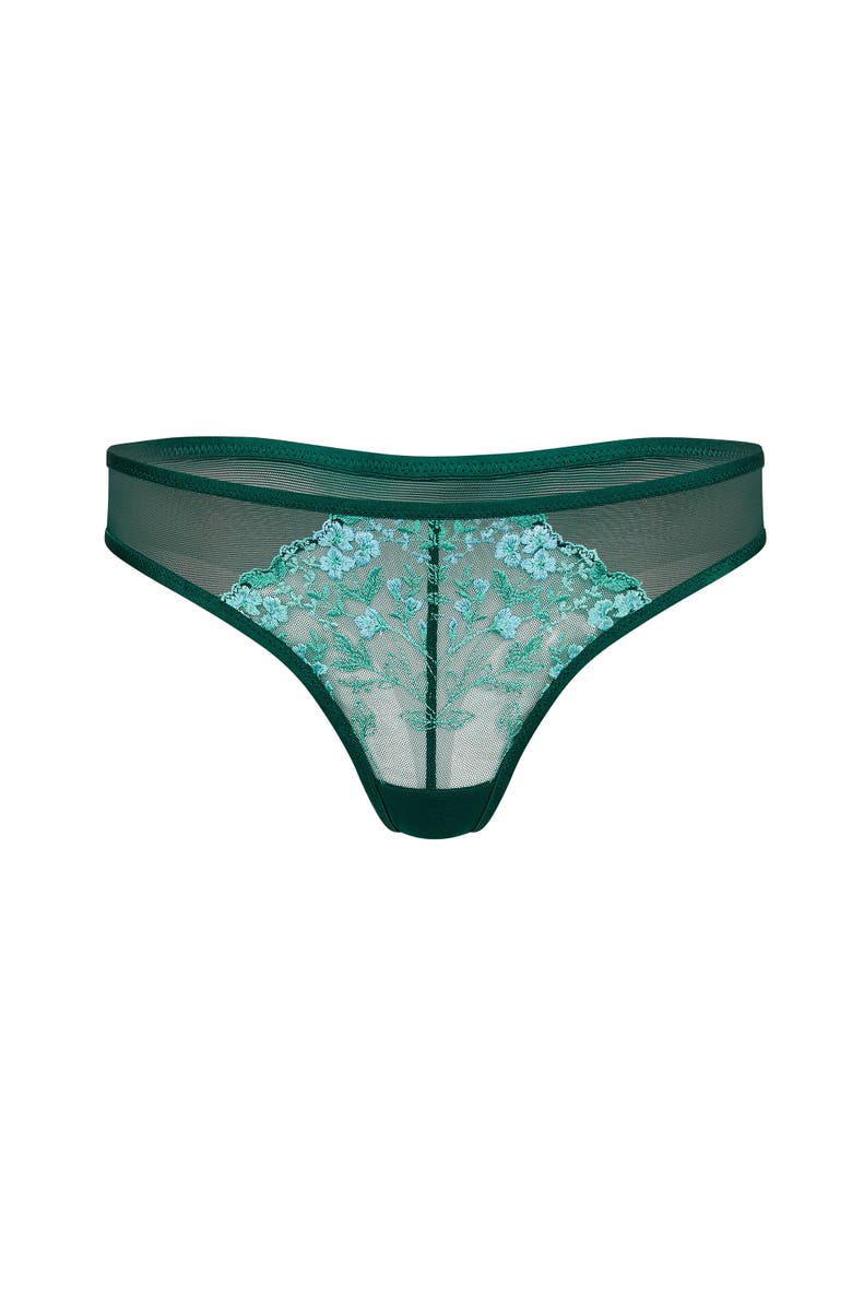 Adore Me Fern Thong Panties, Main, color, Dark Green