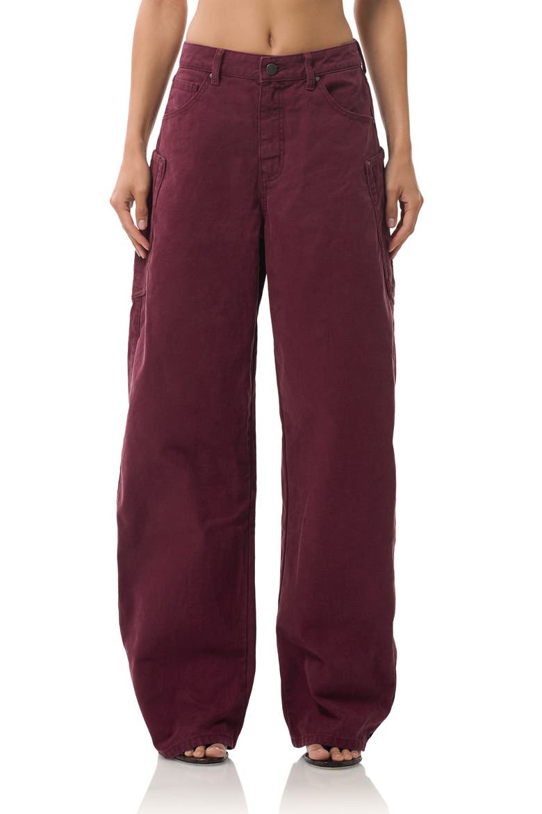 Bexley Corduroy Pocket Barrel Leg Jeans, Main, color, PORT ROYALE