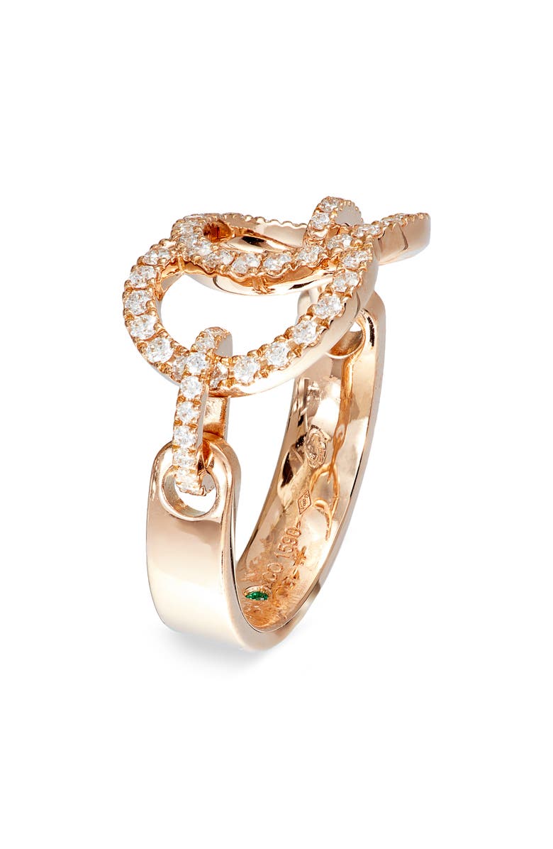COURBET Celeste Lab Created Diamond Rose Gold Ring, Main, color, 