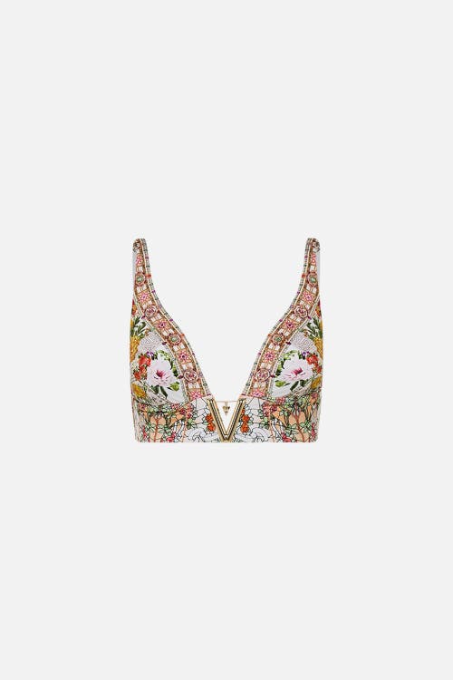 V Neck Hardware Bra Egyptian Rose In Egyptian Rose