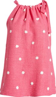 Loveappella Tie Shoulder Sleeveless Top