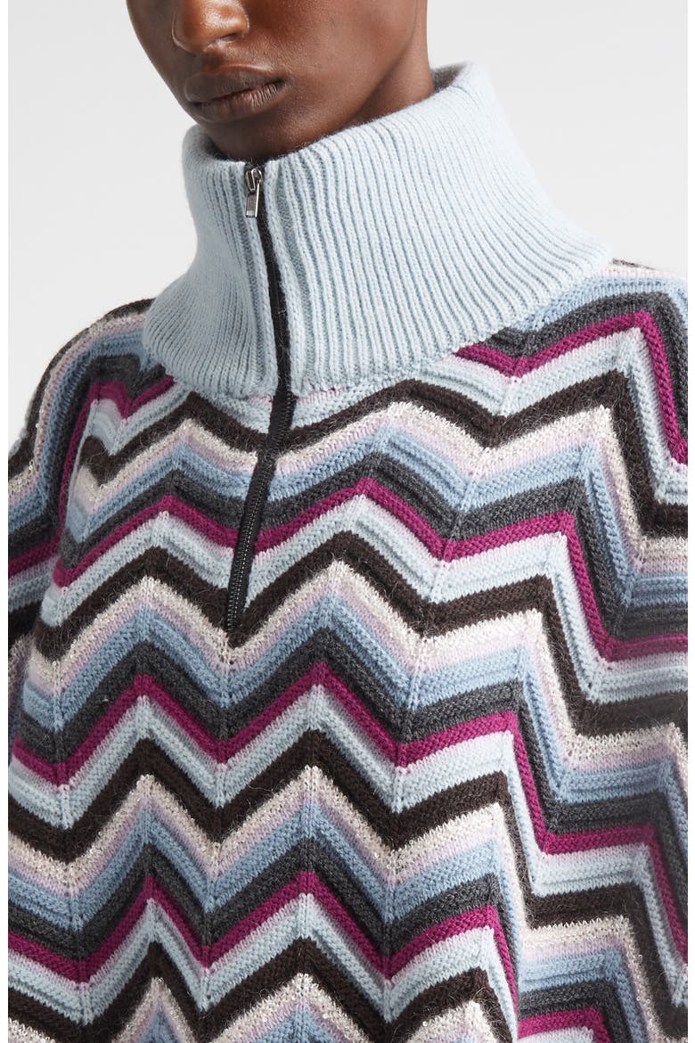 Zigzag Sequin Poncho, Alternate, color, 0001 BLUE MULTI