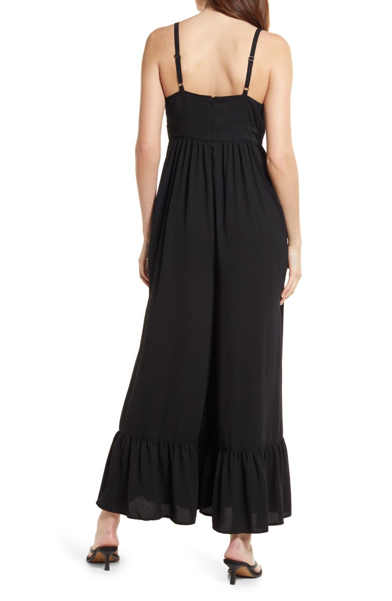 Chelsea28 Deep V-Neck Jumpsuit, Alternate, color,