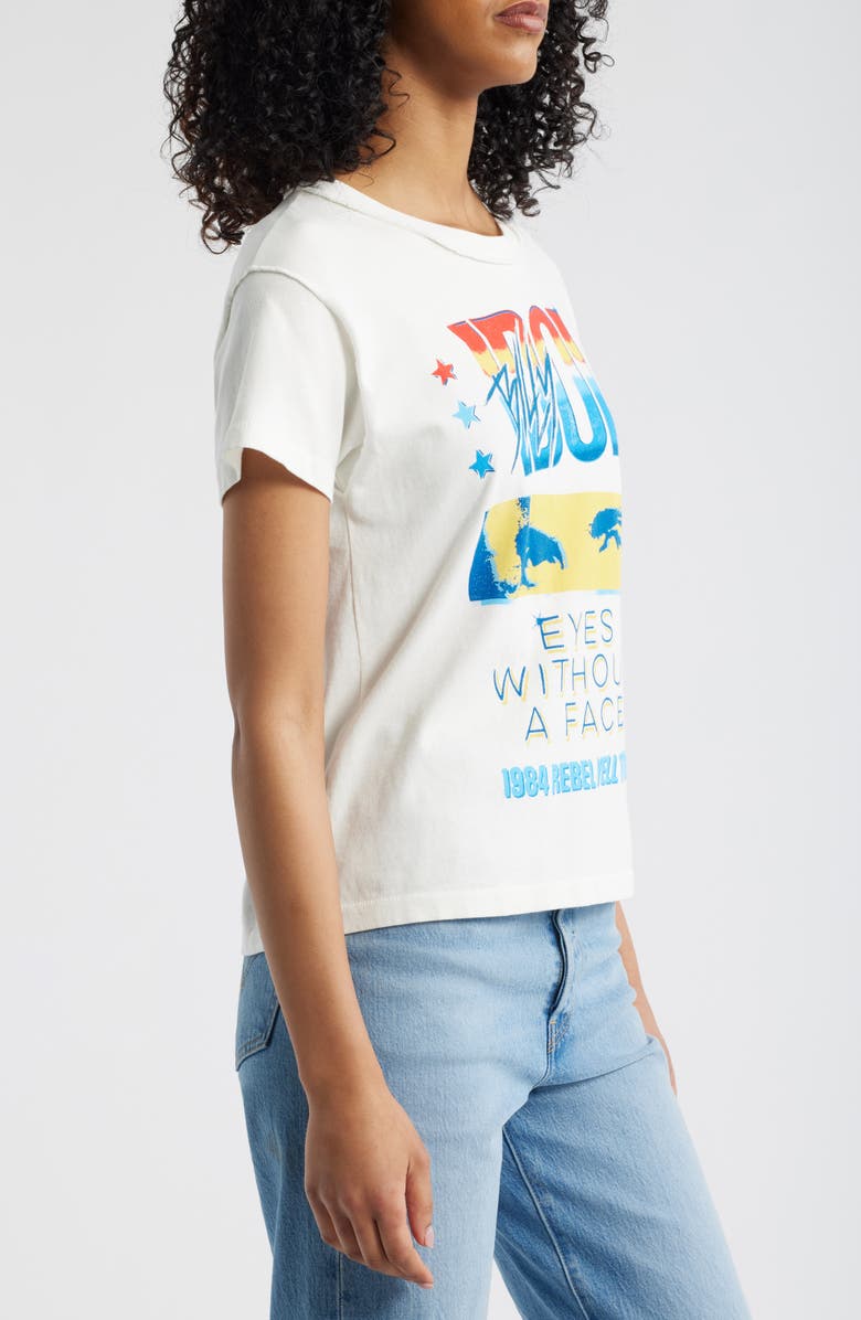 Daydreamer Billy Idol Eyes Without A Face Cotton Graphic T-Shirt, Alternate, color, Vintage White