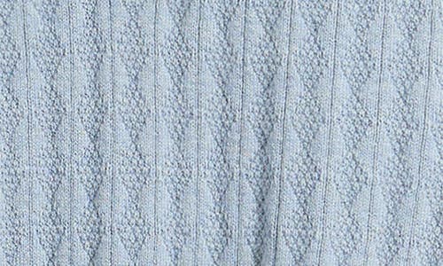 Wax London Naples Diamond Stitch Cotton & Cashmere Polo Sweater In Blue