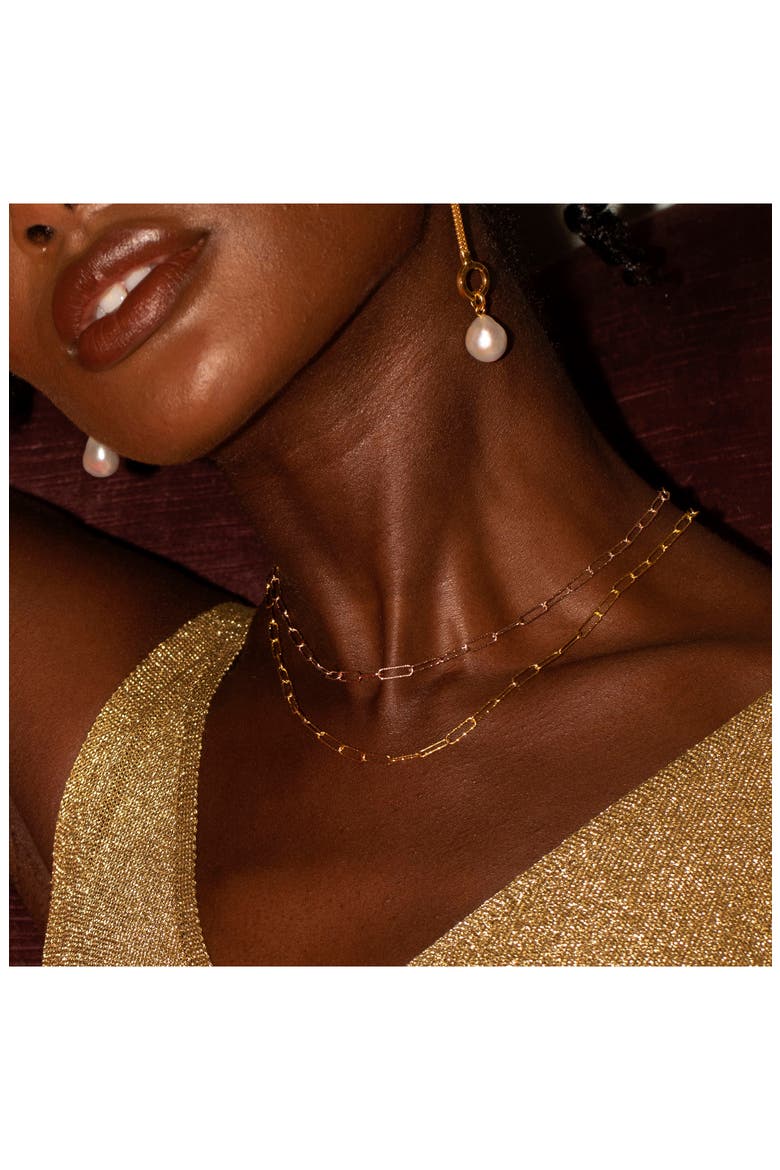 Alta Textured Chain Link Necklace, Alternate, color, YELLOW GOLD